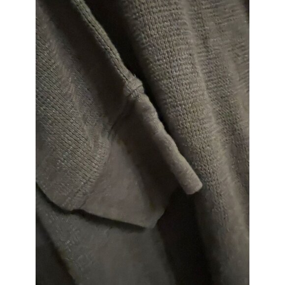 REAL TREE Mens Large 42/44 Olive Green Waffle Knit Long Sleeve Shirt - Picture 6 of 8